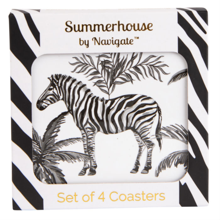 Zebra Coasters Set of 4