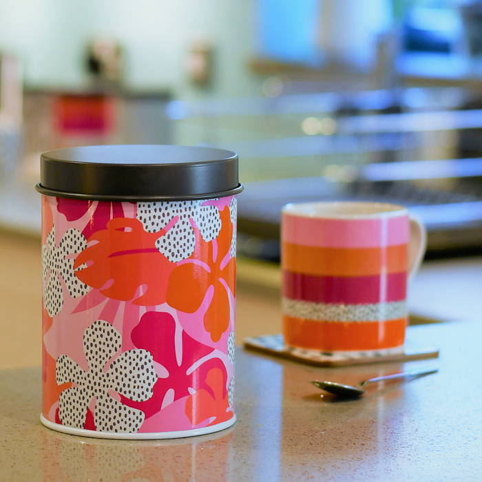 Tribal Fusion Floral Canister