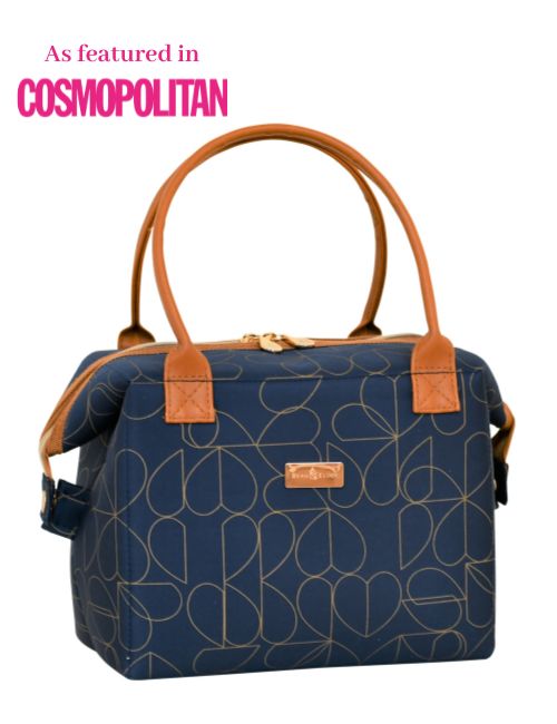 Navy Broken-hearted Convertible Lunch Bag As featured in Cosmopolitan Magazine
