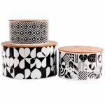 Monochrome Set of 3 Nesting Tins by beau and Elliot