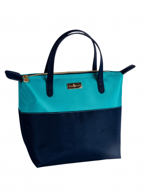 Colour block Luxury insulated lunch bag