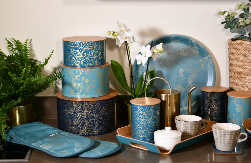 Botanicals Midnight Leaf Storage Canister set