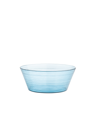 Blue Linear Re-Usable Plastic Salad Bowl Blue Linear Salad Bowl