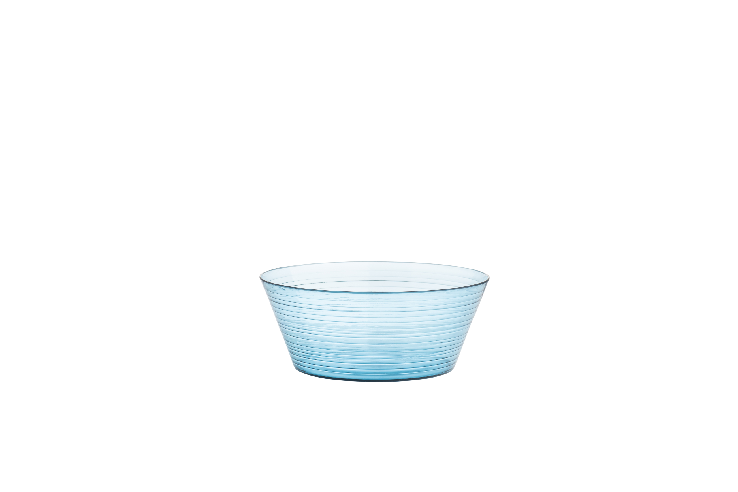 Blue Linear Re-Usable Plastic Salad Bowl Blue Linear Salad Bowl