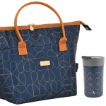 Navy Broken-hearted Convertible Lunch Bag, Water Bottle and Travel Mug
