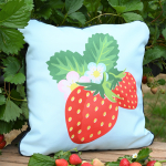 Strawberries & Cream outdoor cushion