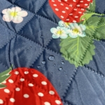 Strawberries & Cream Large Quilted Picnic Blanket