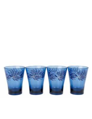 Sara Miller Anniversary Decorated Tumblers set of 4