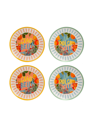 Portofino Re-usable Plates set of 4