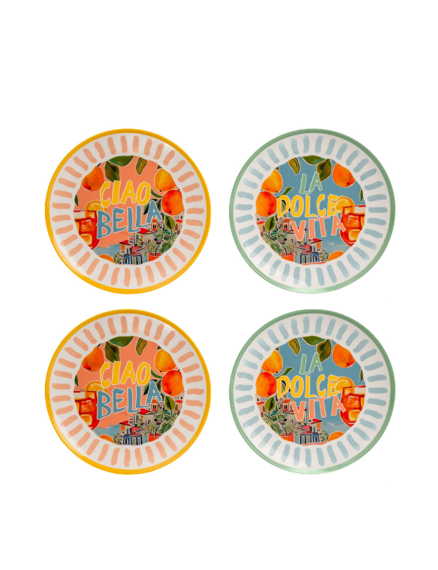 Portofino Re-usable Plates set of 4